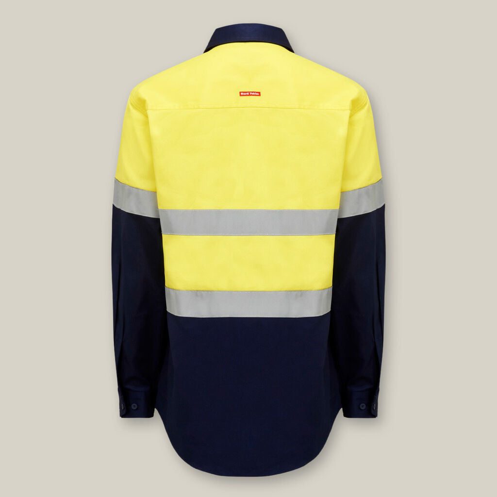 Hard Yakka Y04610 Core Hi-vis 2 Tone Taped Cotton Drill Shirt