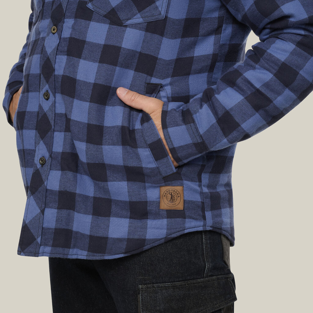 Hard Yakka Y06690 Quilted Flannel Hooded Shacket