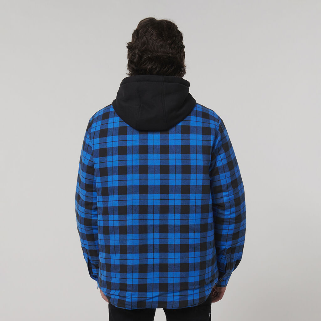 Hard Yakka Y06690 Quilted Flannel Hooded Shacket