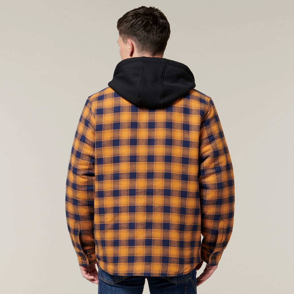 Hard Yakka Y06690 Quilted Flannel Hooded Shacket