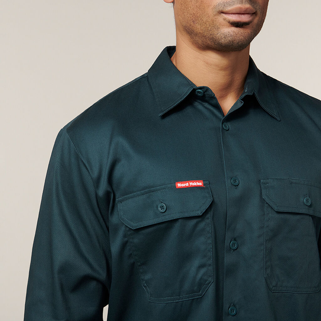 Hard Yakka Y07500 Cotton Drill Shirt Long Sleeve