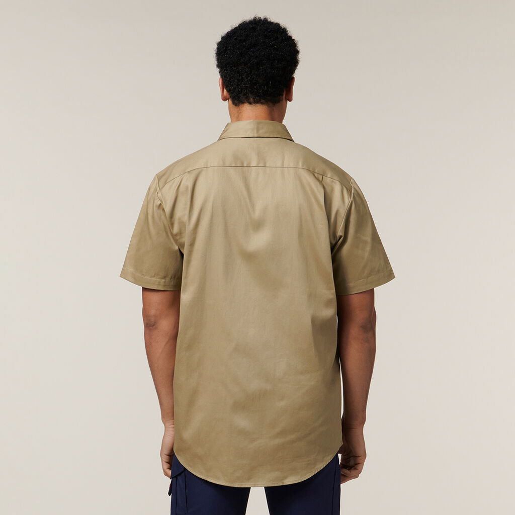 Hard Yakka Y07510 Short Sleeve Open Front Cotton Drill Work Shirt