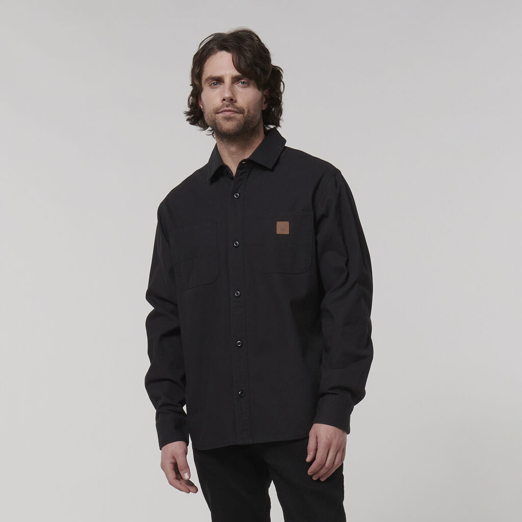 Hard Yakka Y07753 Heritage Canvas Shirt-Black