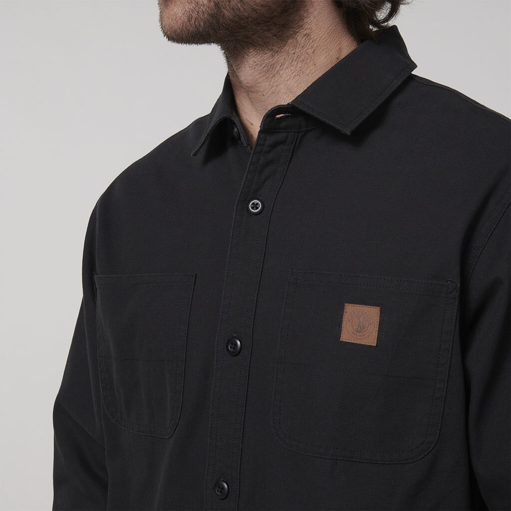 Hard Yakka Y07753 Heritage Canvas Shirt-Black