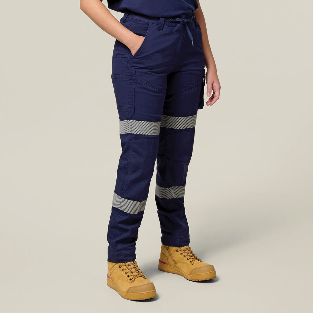 Hard Yakka Y08121 Women's 3056 Toughmaxx Taped Work Pants-Navy