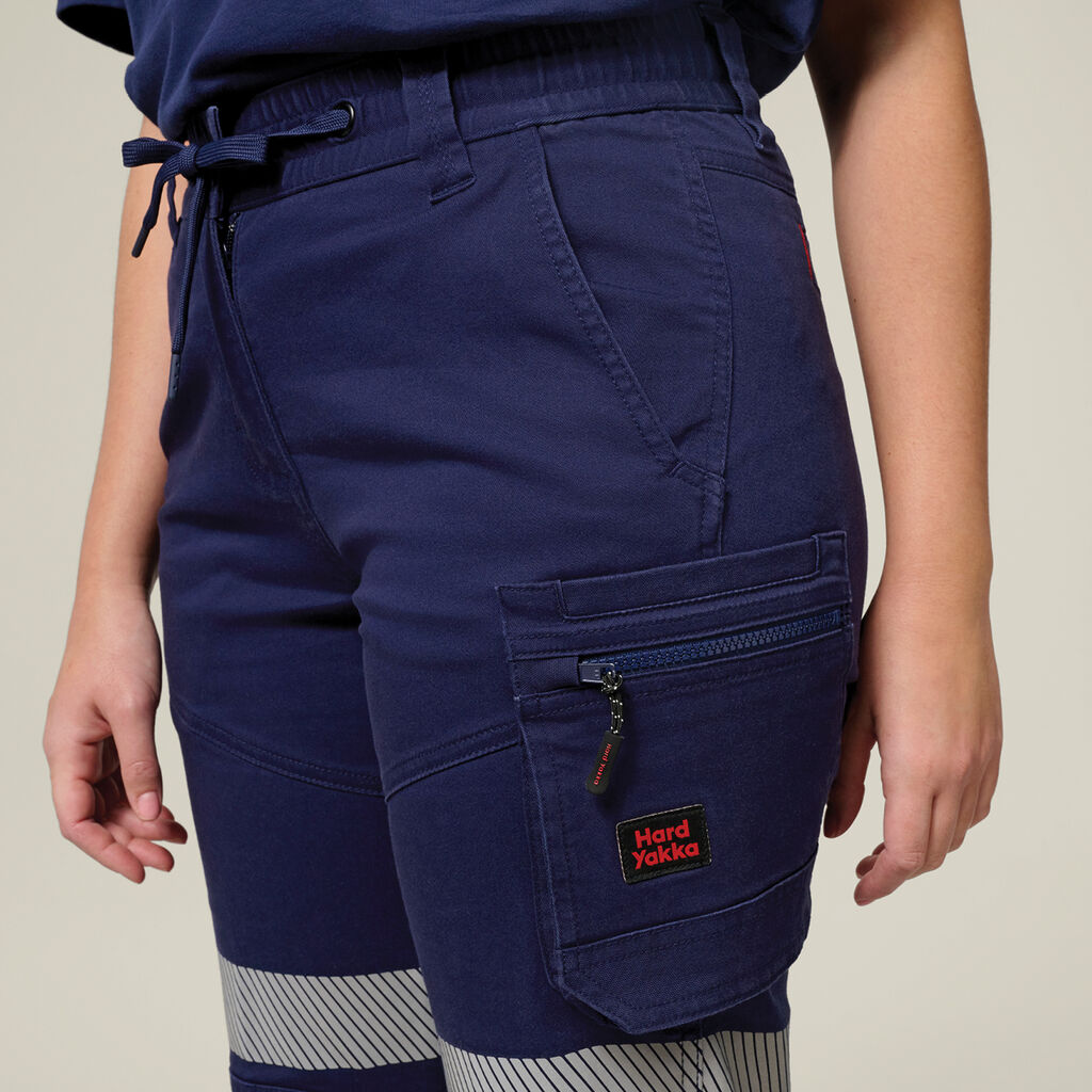 Hard Yakka Y08121 Women's 3056 Toughmaxx Taped Work Pants-Navy