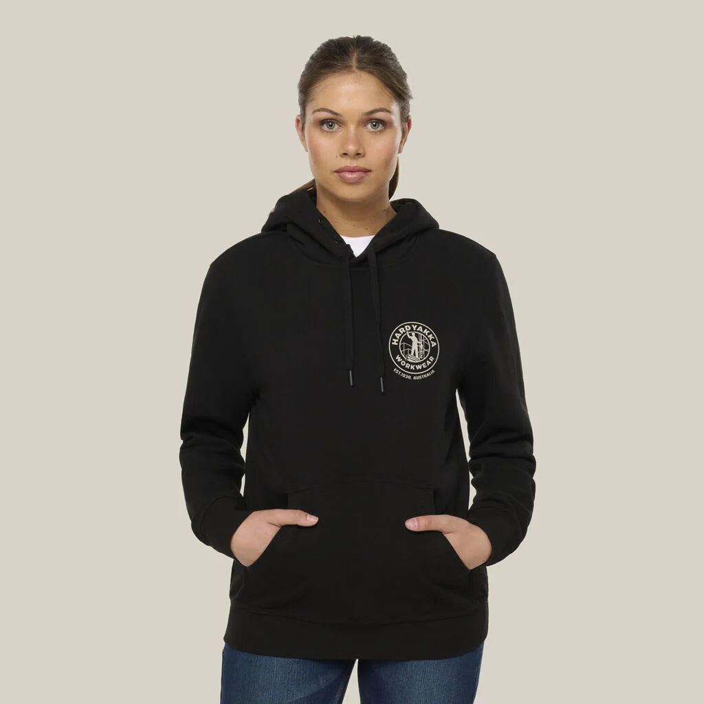 Hard Yakka Y08129 Women's Heritage Hoodie-Black