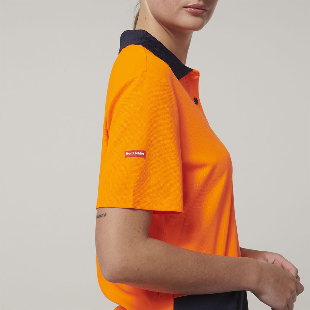 Hard Yakka Y08601 Women's Short Sleeve Hi Vis Polo