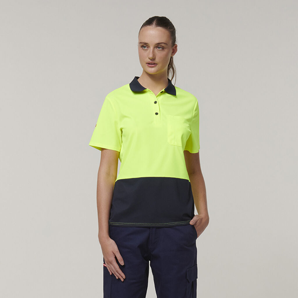 Hard Yakka Y08601 Women's Short Sleeve Hi Vis Polo