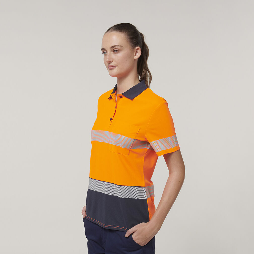 Hard Yakka Y08602 Women's Short Sleeve Hi Vis Taped Polo