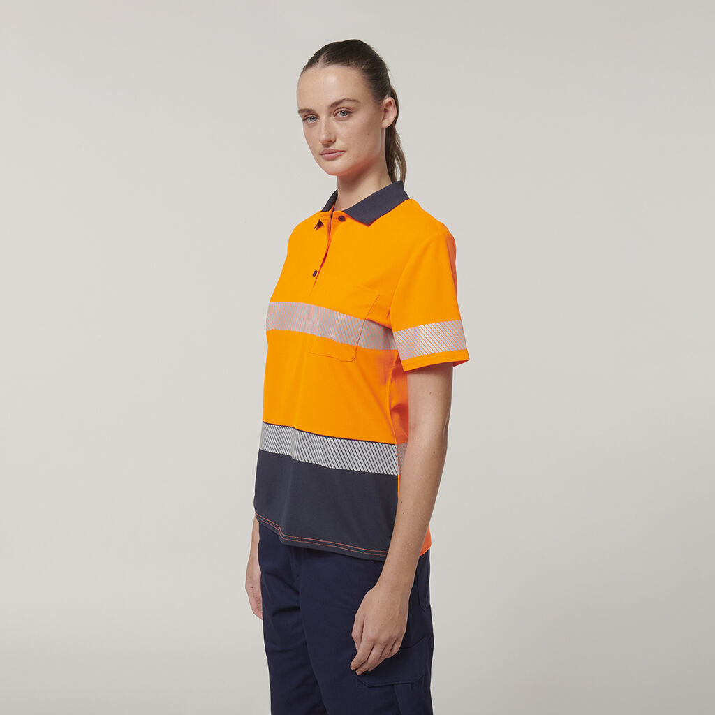 Hard Yakka Y08602 Women's Short Sleeve Hi Vis Taped Polo