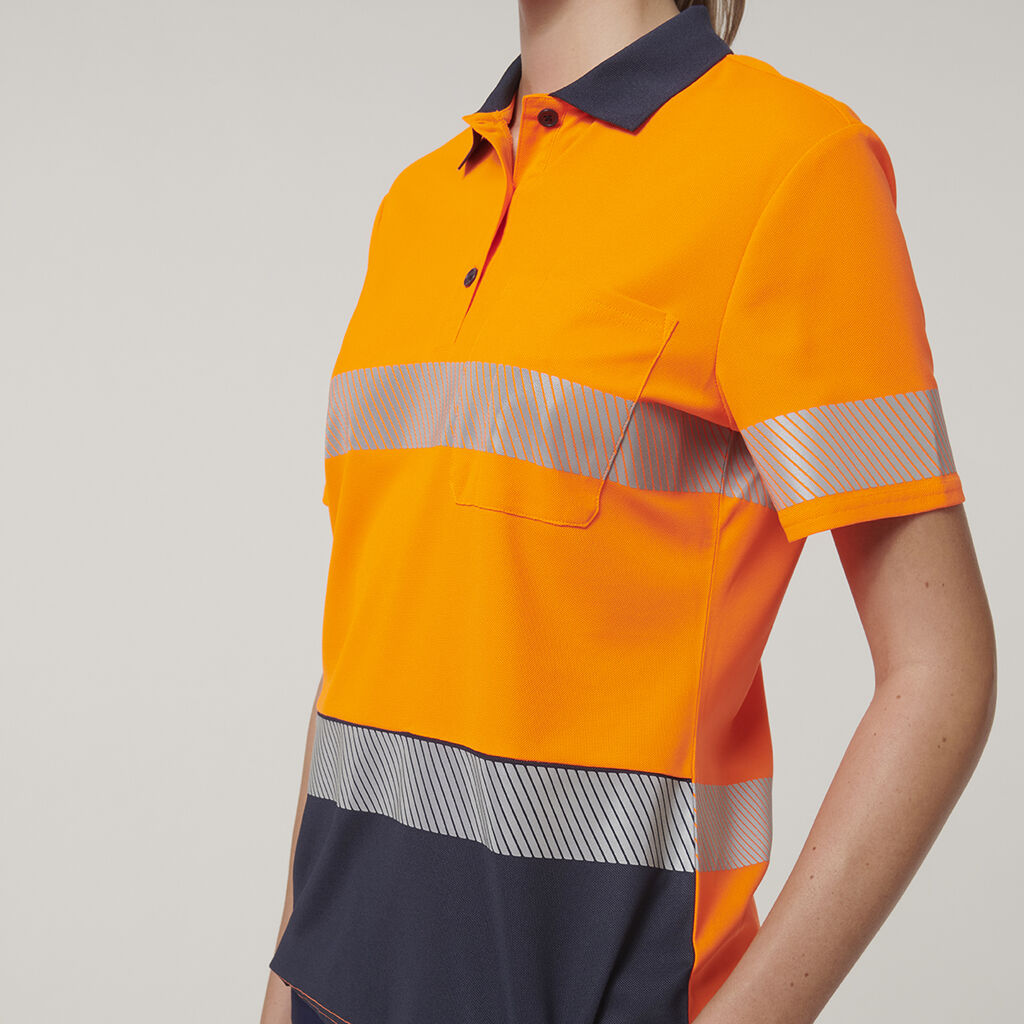 Hard Yakka Y08602 Women's Short Sleeve Hi Vis Taped Polo