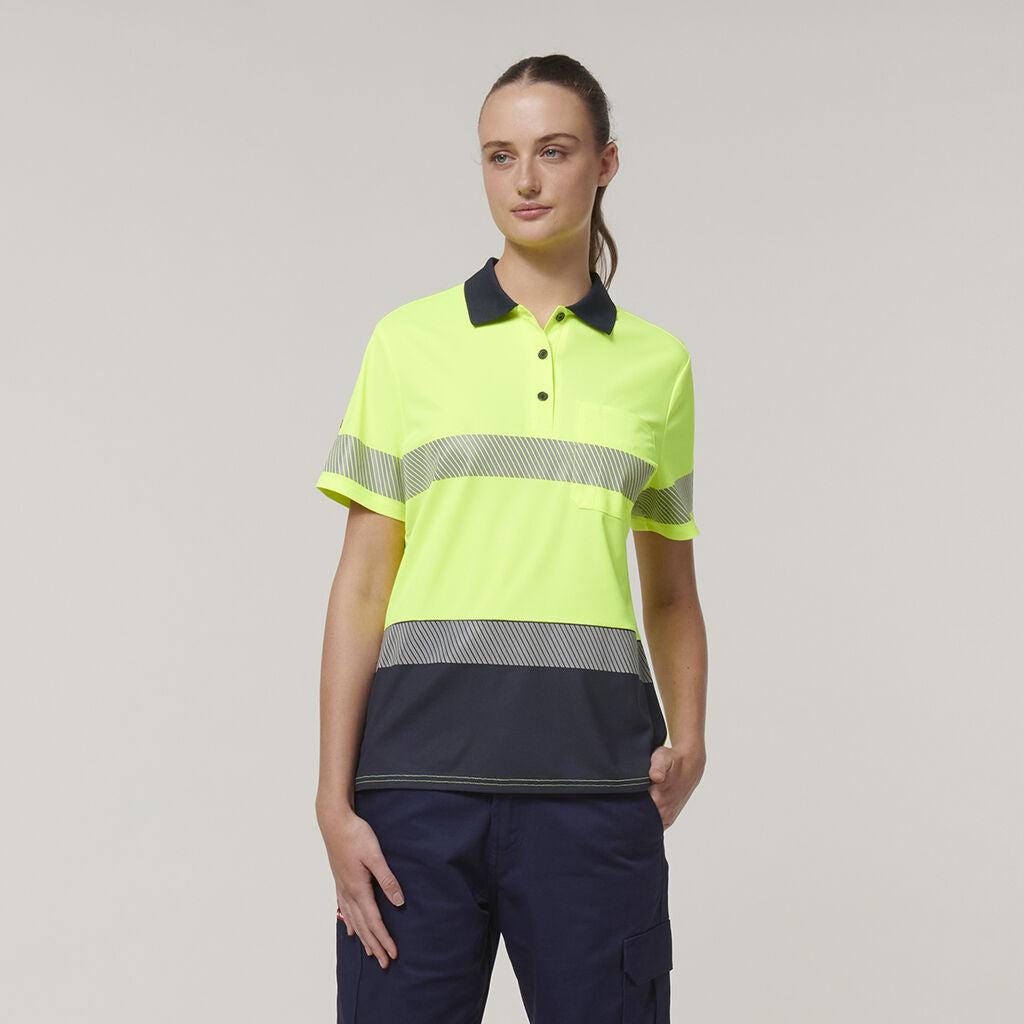 Hard Yakka Y08602 Women's Short Sleeve Hi Vis Taped Polo