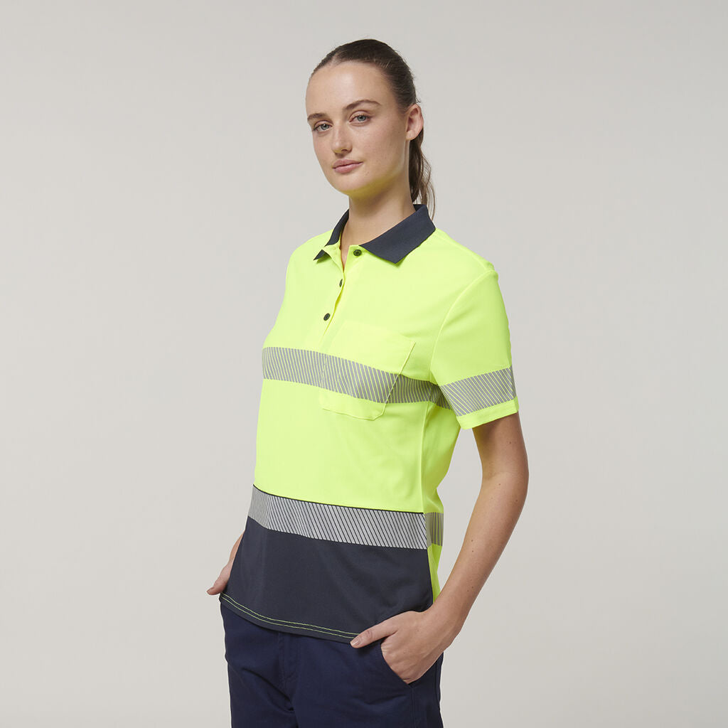 Hard Yakka Y08602 Women's Short Sleeve Hi Vis Taped Polo