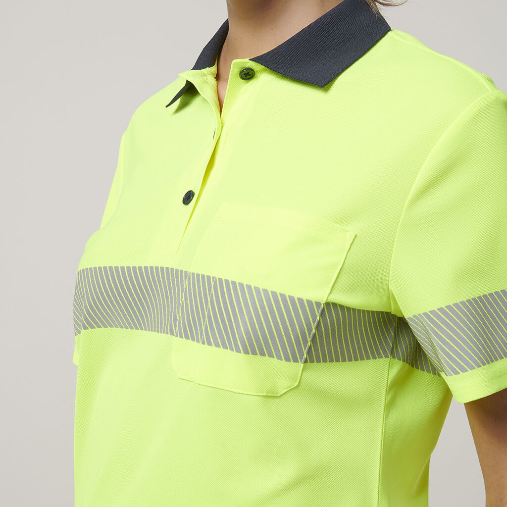 Hard Yakka Y08602 Women's Short Sleeve Hi Vis Taped Polo