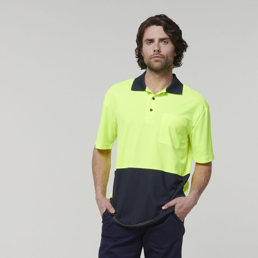 Hard Yakka Y19616 Men's Short Sleeve Hi Vis Polo