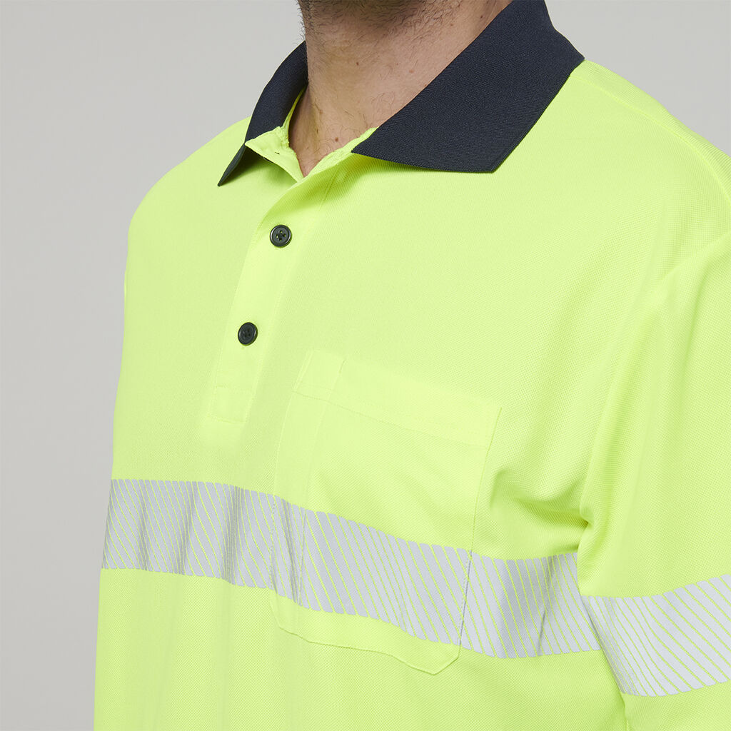 Hard Yakka Y19618 Men's Short Sleeve Hi Vis Taped Polo