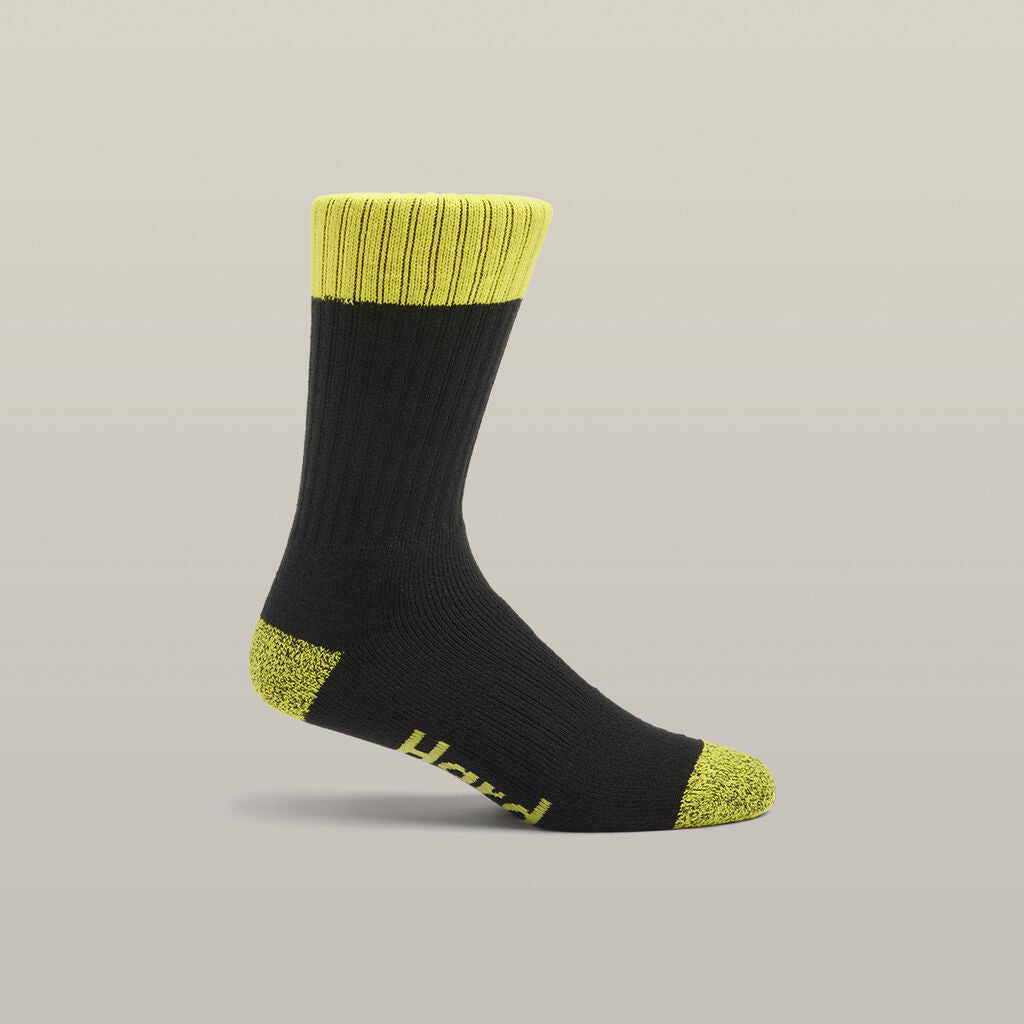 Hard Yakka Y20014 Core Hi Vis Work Crew Sock 3PK