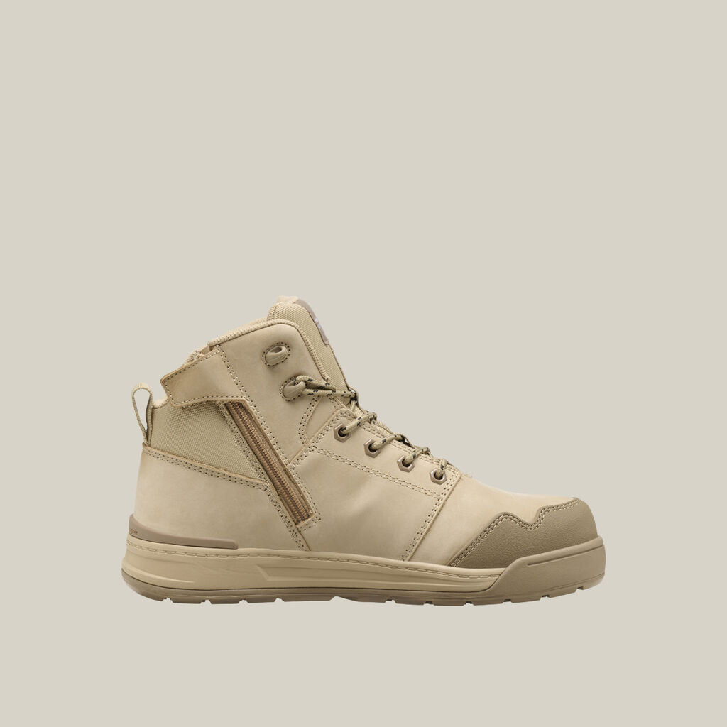 Hard Yakka Y60124 Evolution Lace Up & Side Zip 5" Steel Toe Safety Boot- Sand
