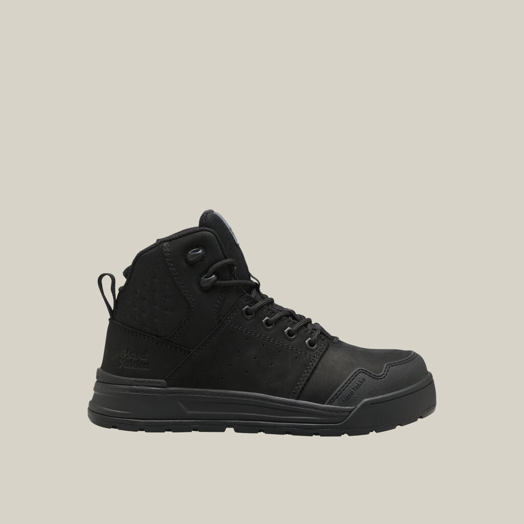 Hard Yakka  Y60148 Women's Evolution Lace Up & Side Zip 5" Steel Toe Safety Boot - Black