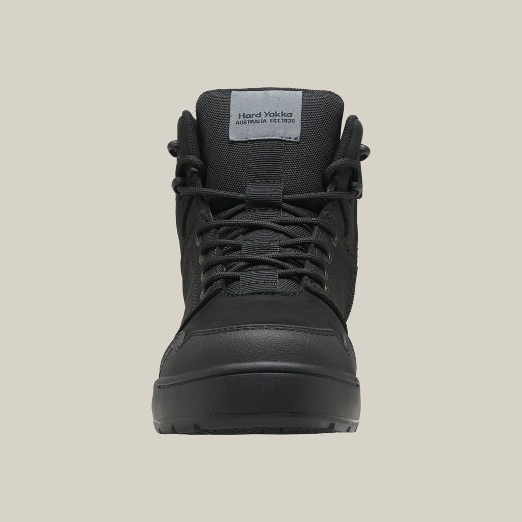 Hard Yakka  Y60148 Women's Evolution Lace Up & Side Zip 5" Steel Toe Safety Boot - Black