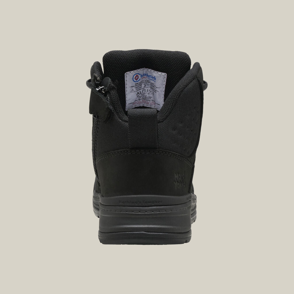 Hard Yakka  Y60148 Women's Evolution Lace Up & Side Zip 5" Steel Toe Safety Boot - Black