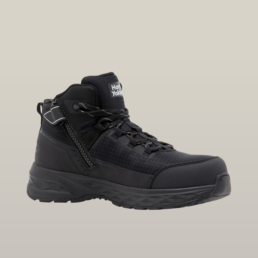 Hard Yakka Y60363 X Range Mid Composite Toe Safety Boot-Black