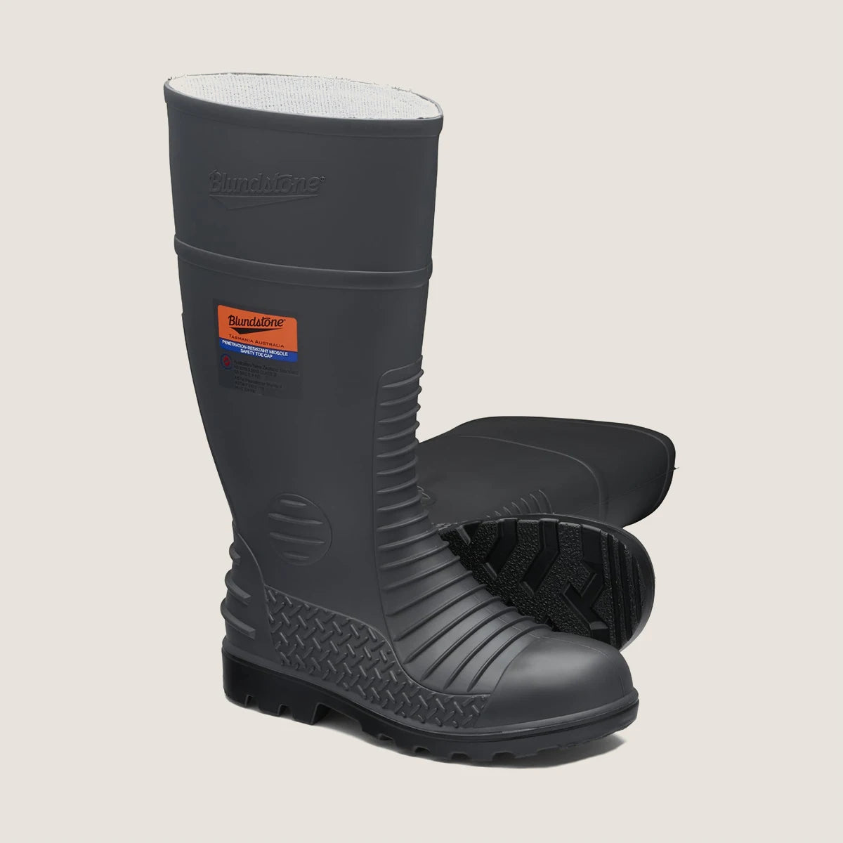 Blundstone 024 Waterproof Pr Safety Gumboot-Grey