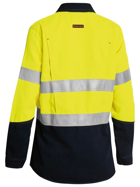 Bisley BL8082T Women's Tencate Tecasafe® Plus 700 Taped Two Tone Hi-vis Fr Vented L/s Shirt