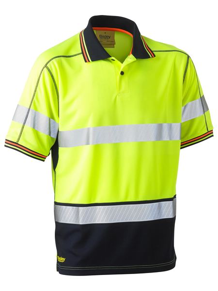 Bisley BK1219T Taped Two Tone Hi-vis Polyester Mesh S/s Polo Shirt