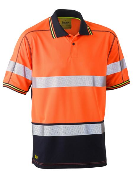 Bisley BK1219T Taped Two Tone Hi-vis Polyester Mesh S/s Polo Shirt