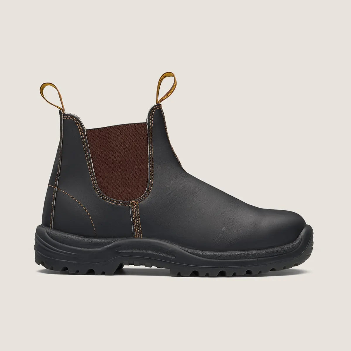 Blundstone 172 Elastic Sided Premium Leather Safety Boot-Brown