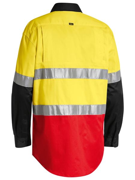 Bisley BS6697T 3M Taped Hi-vis Cool Lightweight Three Tone L/S Shirt