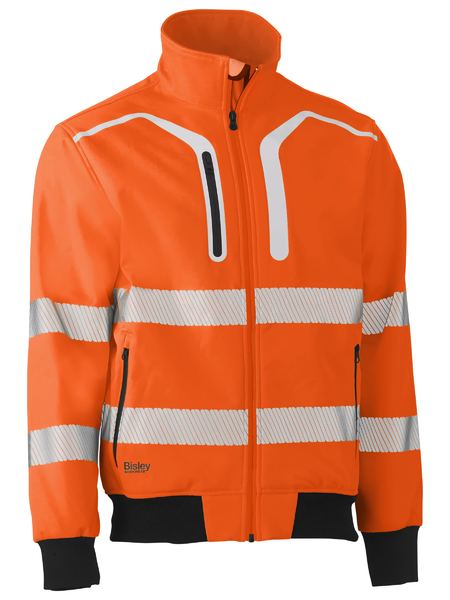 Bisley BJ6979T Taped Hi-vis Soft Shell Bomber Jacket