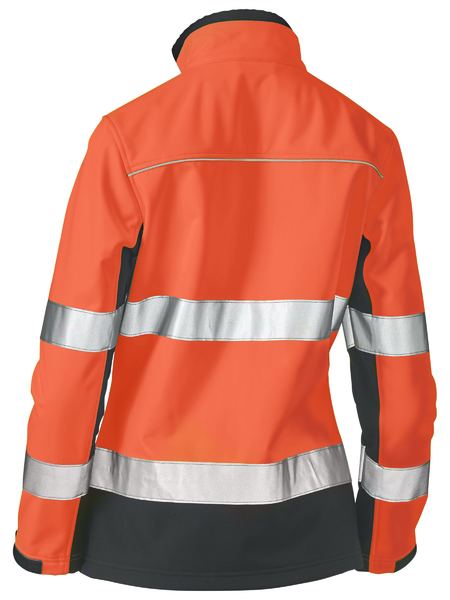 Bisley BJL6059T Women's Taped Two Tone Hi-vis Soft Shell Jacket