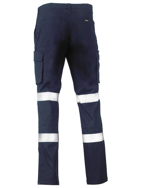 Bisley BPC6008T Taped Biomotion Stretch Cotton Drill Navy Cargo Pants