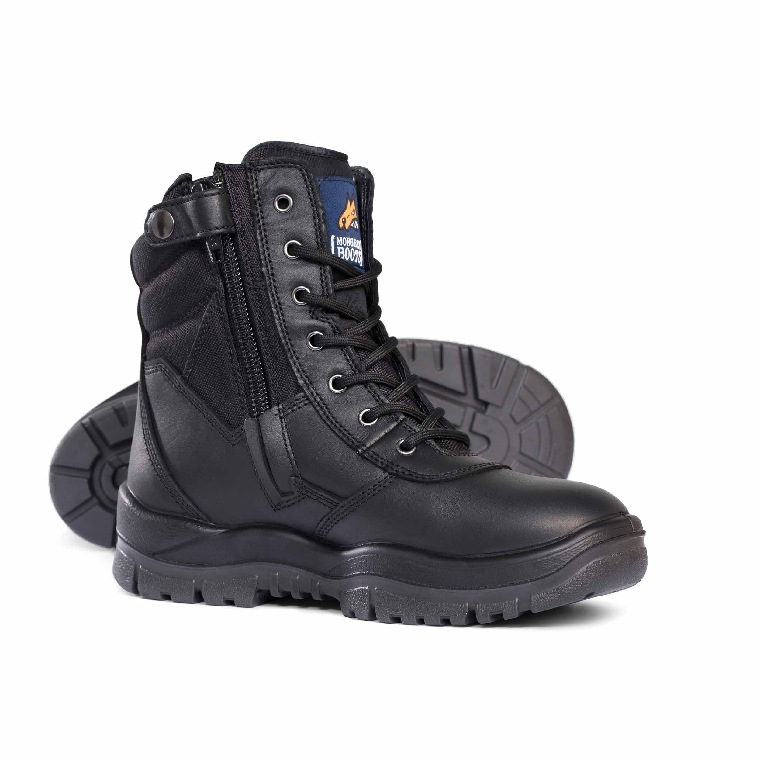 Mongrel 251020 Black High Leg Zipsider Safety Boot