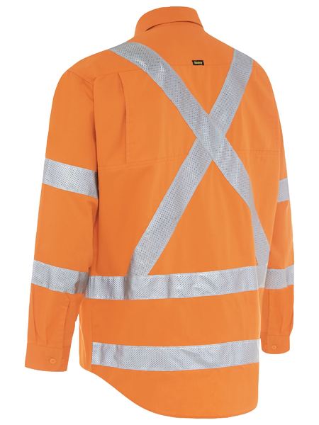 Bisley BS6166XT X Taped Biomotion Hi Vis Cool Lightweight Drill Rail Shirt