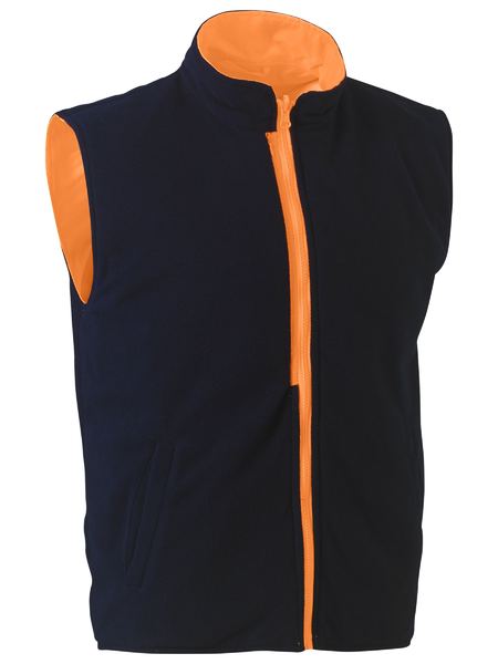 Bisley BV0364T Taped Hi-vis Rail Wet Weather Vest-Orange