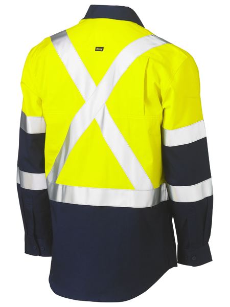 Bisley BS6696XT X Taped Biomotion Two Tone Hi-vis Lightweight Drill Shirt