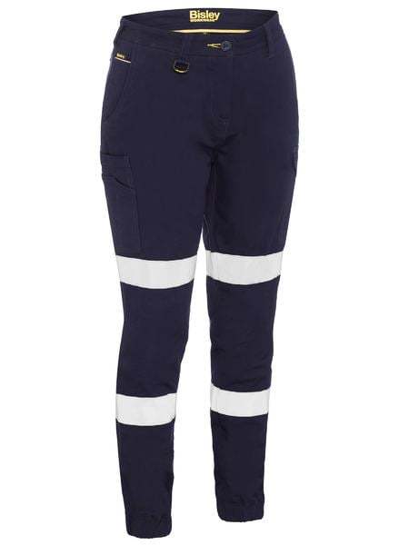 Bisley BPL6028T Women’s Taped Cotton Cargo Cuffed Pants Navy