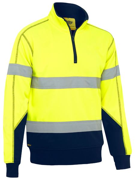 Bisley BK6987T Taped Hi-vis Fleece Pullover With Sherpa Lining