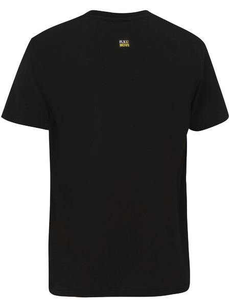 Bisley BKT085 Flex & move™ Cotton Outline Print Tee-Black