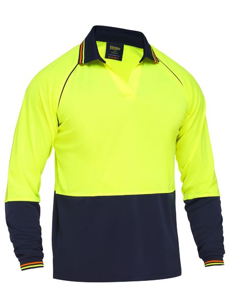 Bisley BK6440 Two Tone Hi-vis Long Sleeve Polo