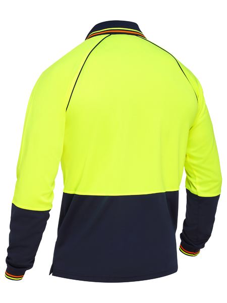 Bisley BK6440 Two Tone Hi-vis Long Sleeve Polo