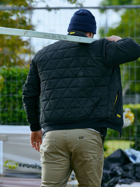 Bisley BJ6976 Quilted Bomber Jacket-Black