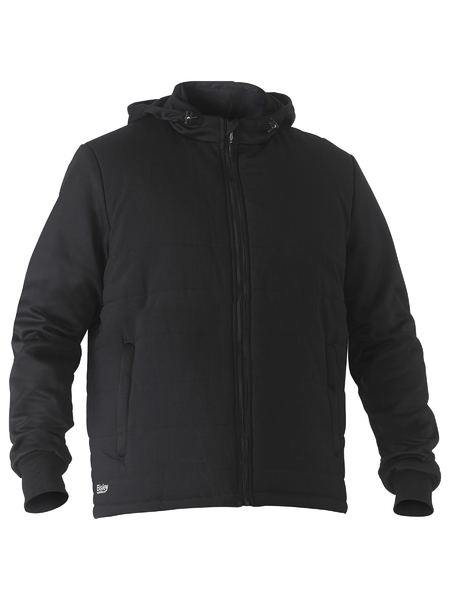 Bisley BJ6844 Flex & move™ Puffer Fleece Hooded Jacket-Black