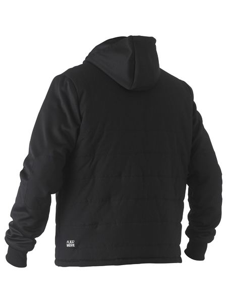 Bisley BJ6844 Flex & move™ Puffer Fleece Hooded Jacket-Black