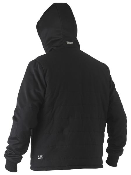 Bisley BJ6844 Flex & move™ Puffer Fleece Hooded Jacket-Black