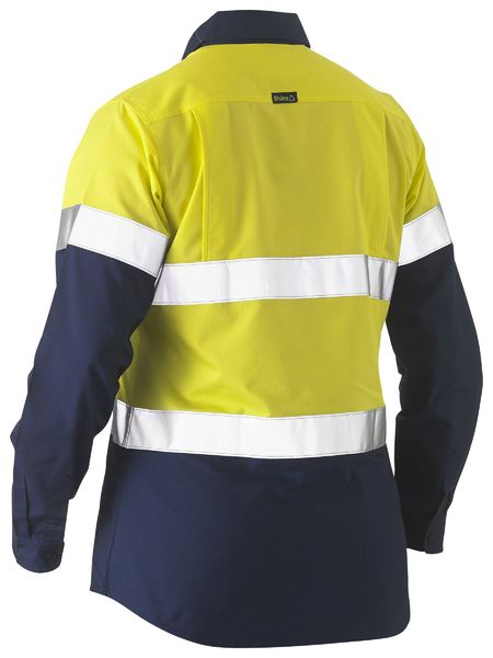 Bisley BL6996T Recycle Women's Taped Two Tone Hi-vis Drill Shirt